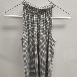 Adrianna Papell Black and White Checkered Top